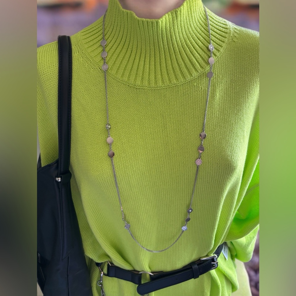 Y2K Dkny Silver Plated Necklace Elegant